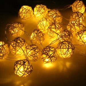 Rattan Ball LED Lights