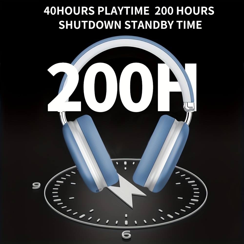 This Bluetooth Headset With A Microphone Offers A 40-hour Playback Time. It Is Retractable, Has High-quality Sound, And Features Soft Memory Ear Cups With Button Control. It Is Suitable For Music - Image 9