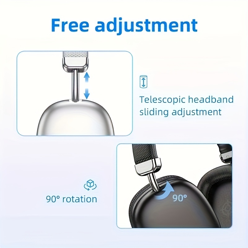This Bluetooth Headset With A Microphone Offers A 40-hour Playback Time. It Is Retractable, Has High-quality Sound, And Features Soft Memory Ear Cups With Button Control. It Is Suitable For Music - Image 3