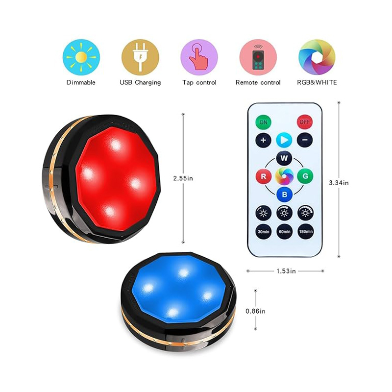 3 Pcs Motion Sensor Lights Indoor, Under Cabinet Light Rechargeable, Wireless LED Closet Lights Night Light - Image 5