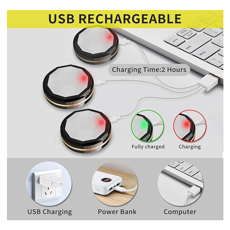 3 Pcs Motion Sensor Lights Indoor, Under Cabinet Light Rechargeable, Wireless LED Closet Lights Night Light - Image 6