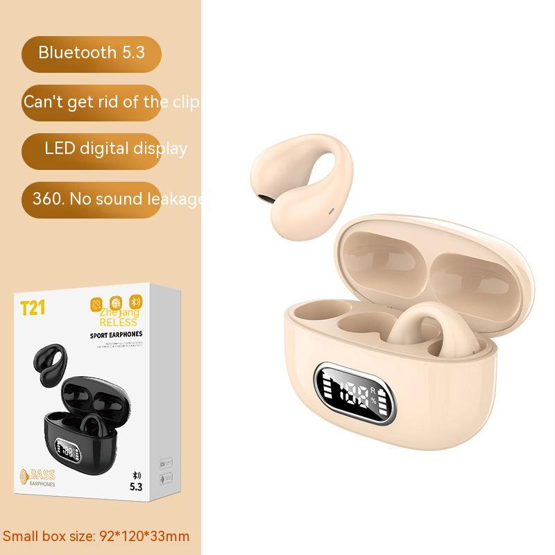 Ear-clip Real Wireless Digital Display Stereo Charging Warehouse Bluetooth Headset - Image 8