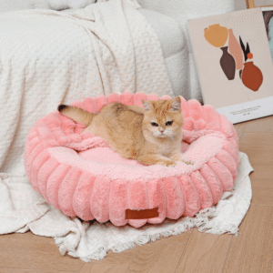 Soft Round Dog Bed & Cat Basket – Washable Pet Sofa Bed for Small & Medium Dogs and Cats