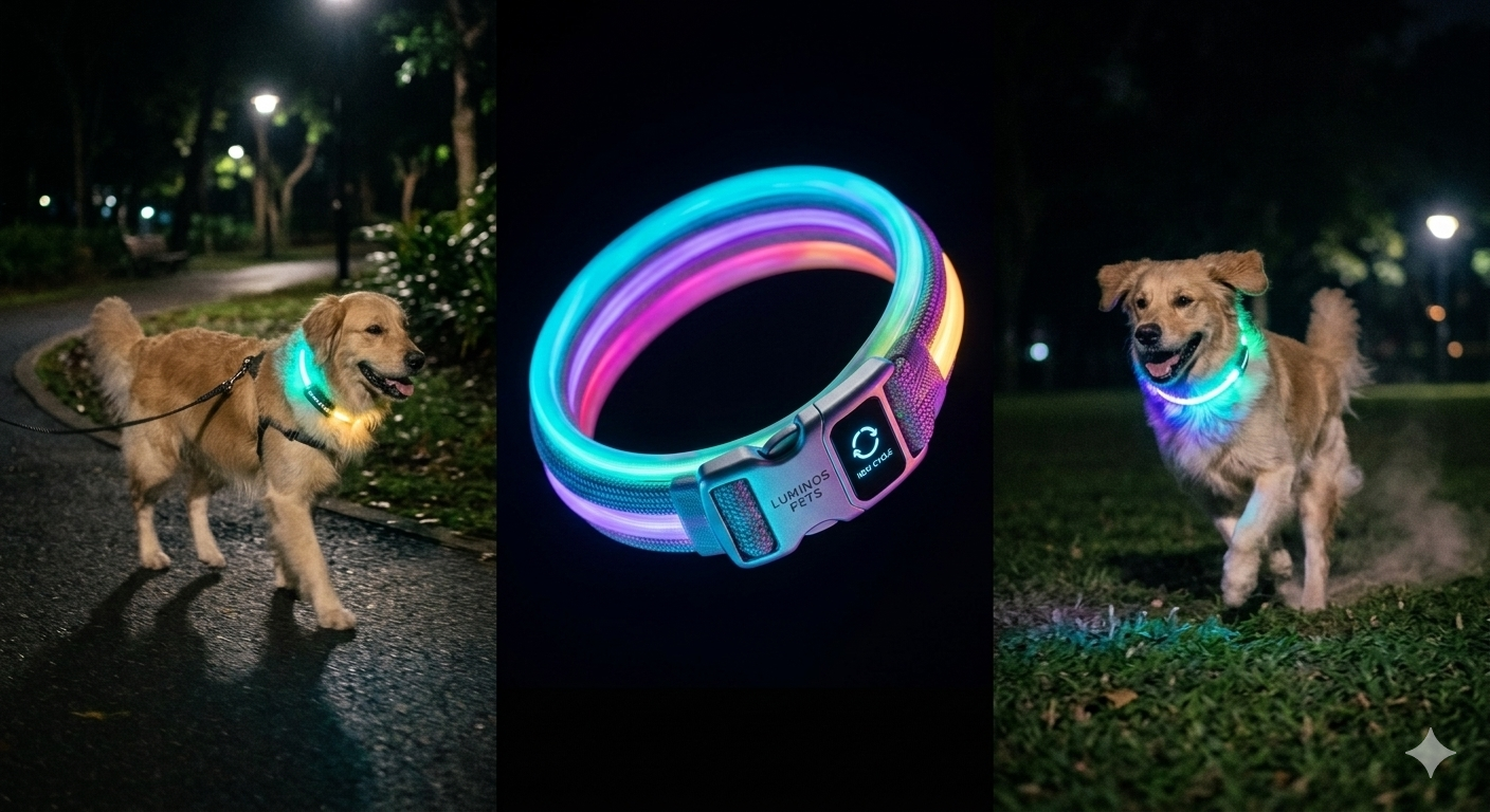 LED Dog Collar – Rechargeable Glow Collar for Night Walking - Image 2